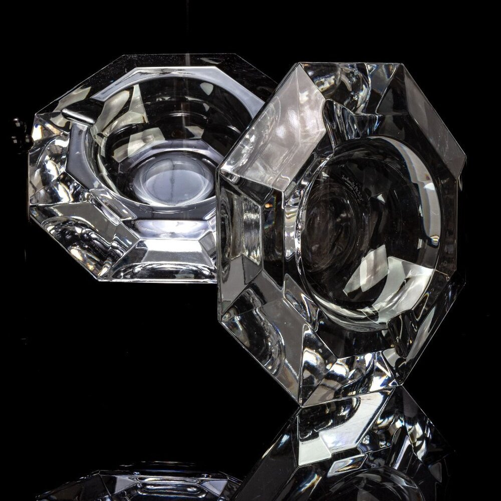 Crystal Ashtrays | Beautiful Set from Val St. Lambert | Elegant Home Decor